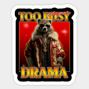 Funny Raccoon Boss Sticker